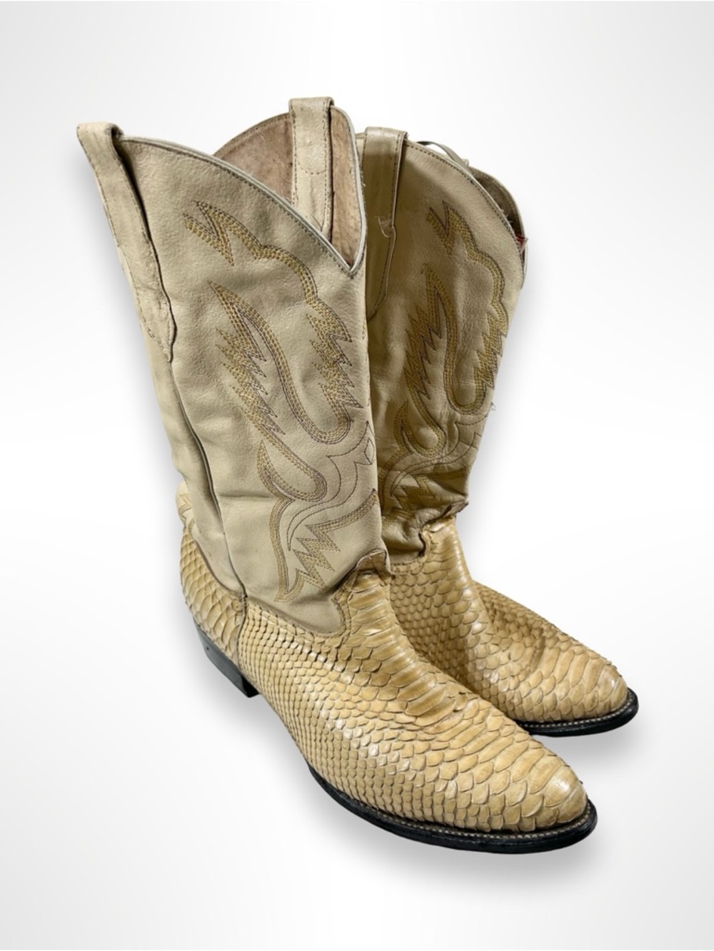 CIRCLE G vintage 80s python skin western boots